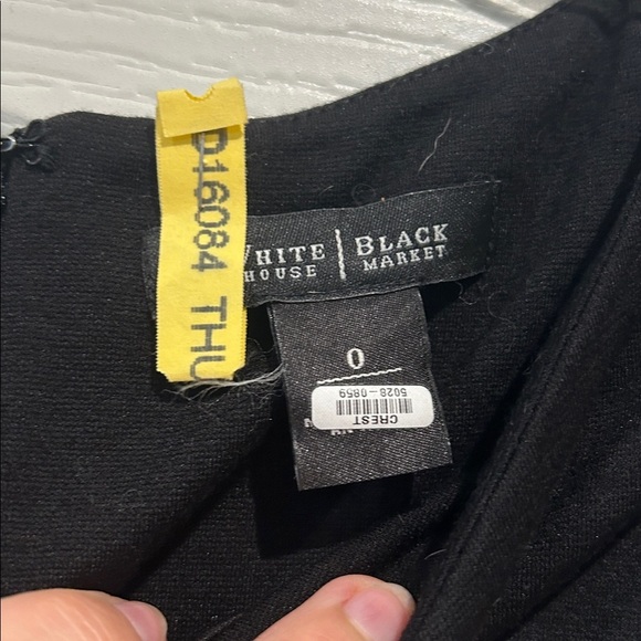 White House Black Market Classic Black Shift Dress - Picture 2 of 3